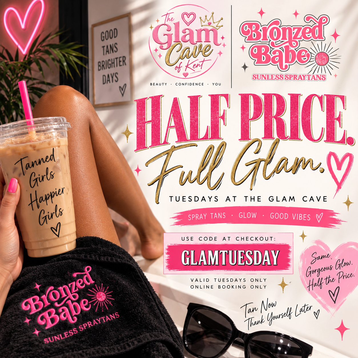 50% OFF SPRAY TANS EVERY TUESDAY!