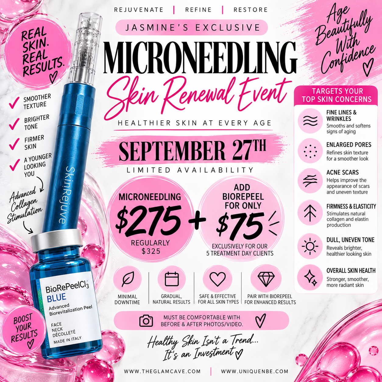 Rejuvenate • Refine • Restore: Microneedling with Jasmine
